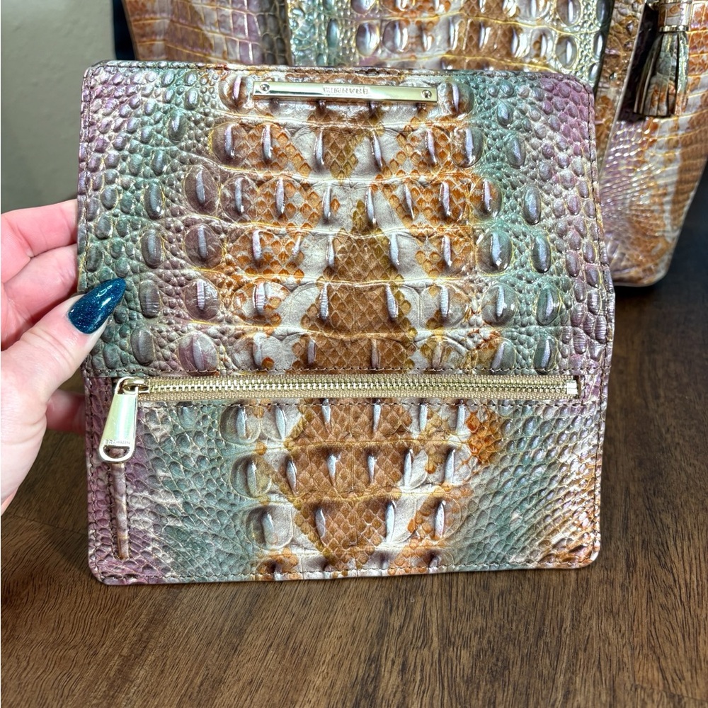 Brahmin Truffle Python (Solid) Pastel Croc-Emboss… - image 7